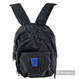 Optimum Black / Blue Day Pack Small Backpack NWT